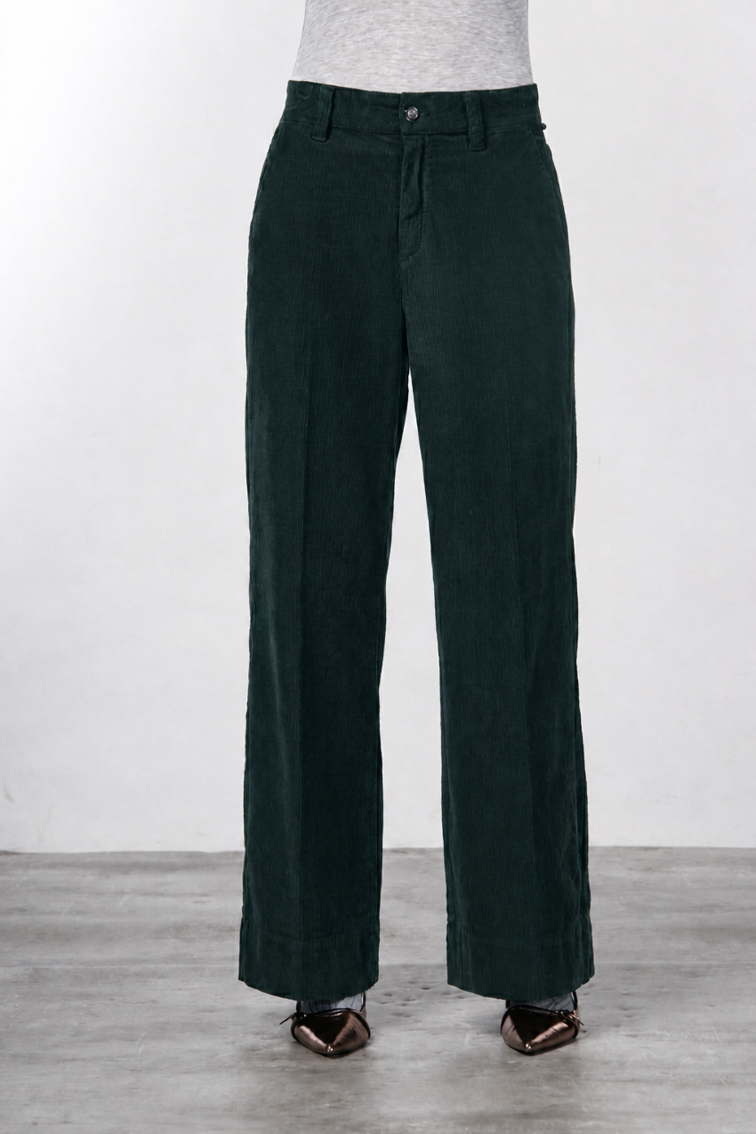 New York Wide Damen-Chinohose aus 500-Rippen-Cord, Wide Leg