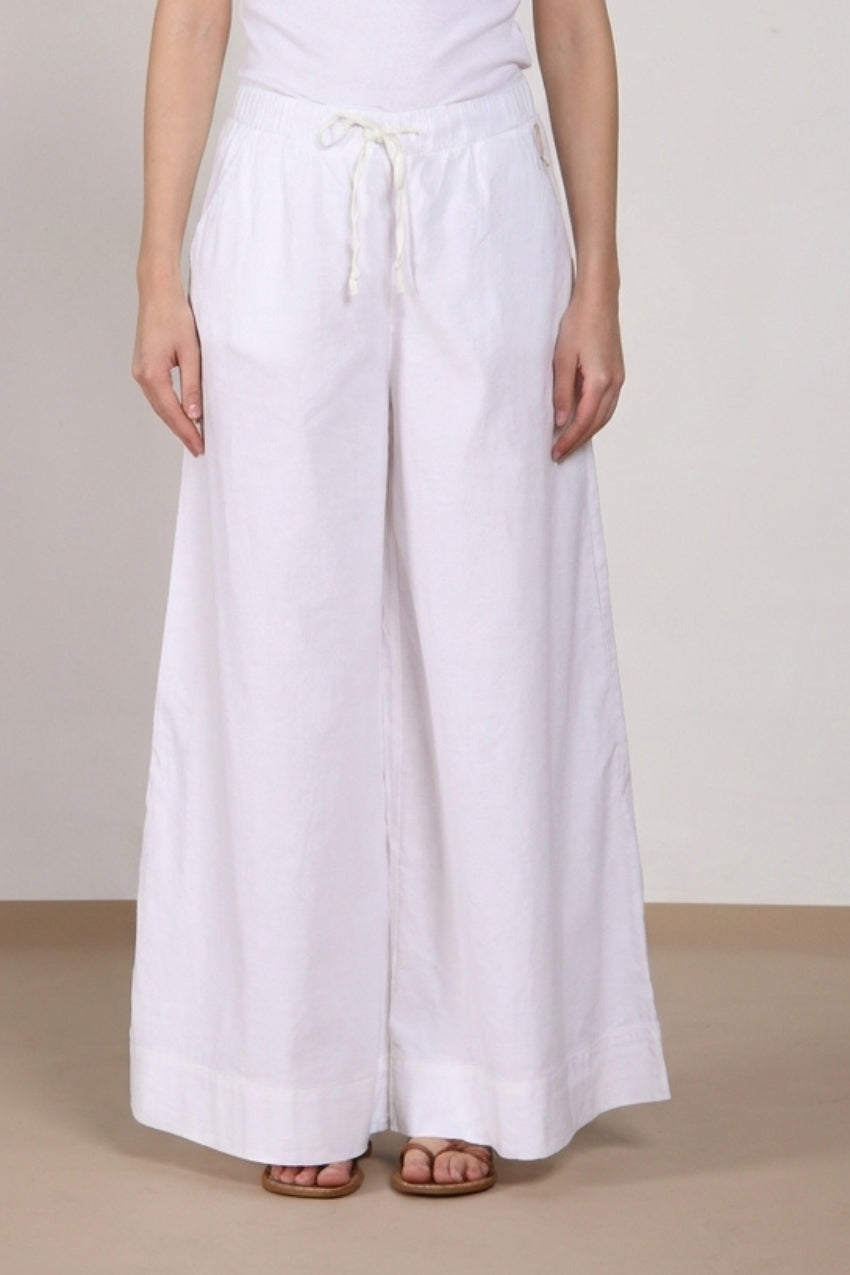 Portofino Damen Chino-Jogger-Hose aus leichtem Leinen und Baumwollcanvas wide leg