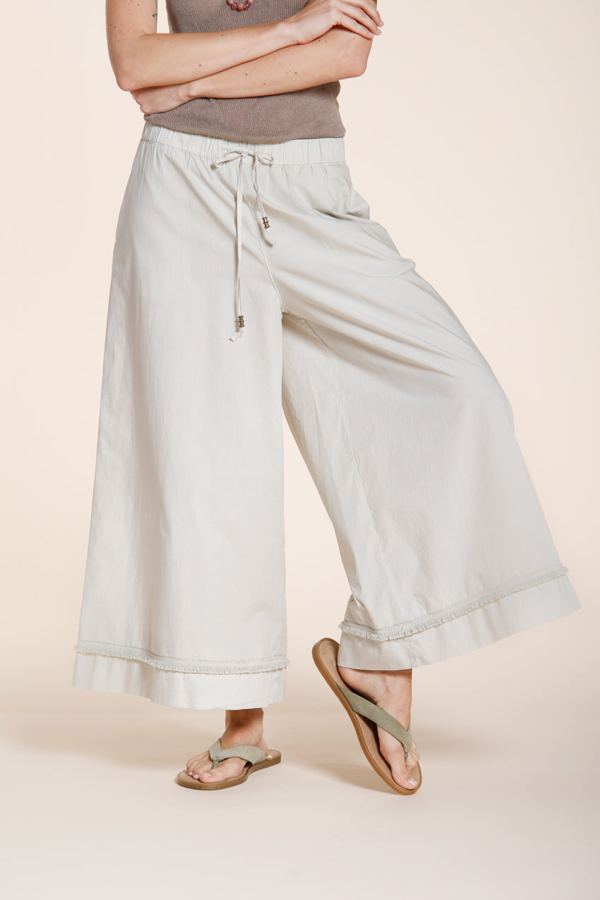 Portofino Cropped Damen Chino-Jogger-Hose aus Popeline wide leg
