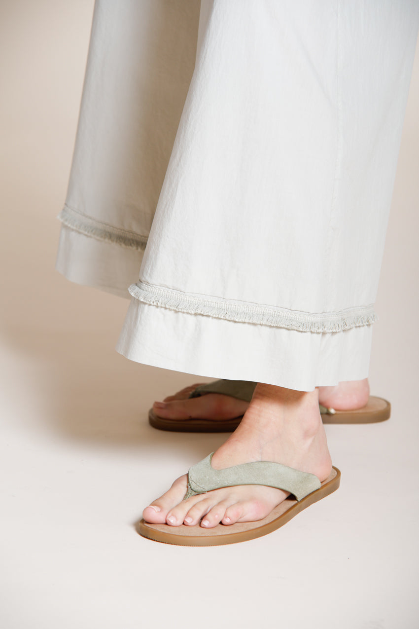 Portofino Cropped Damen Chino-Jogger-Hose aus Popeline wide leg