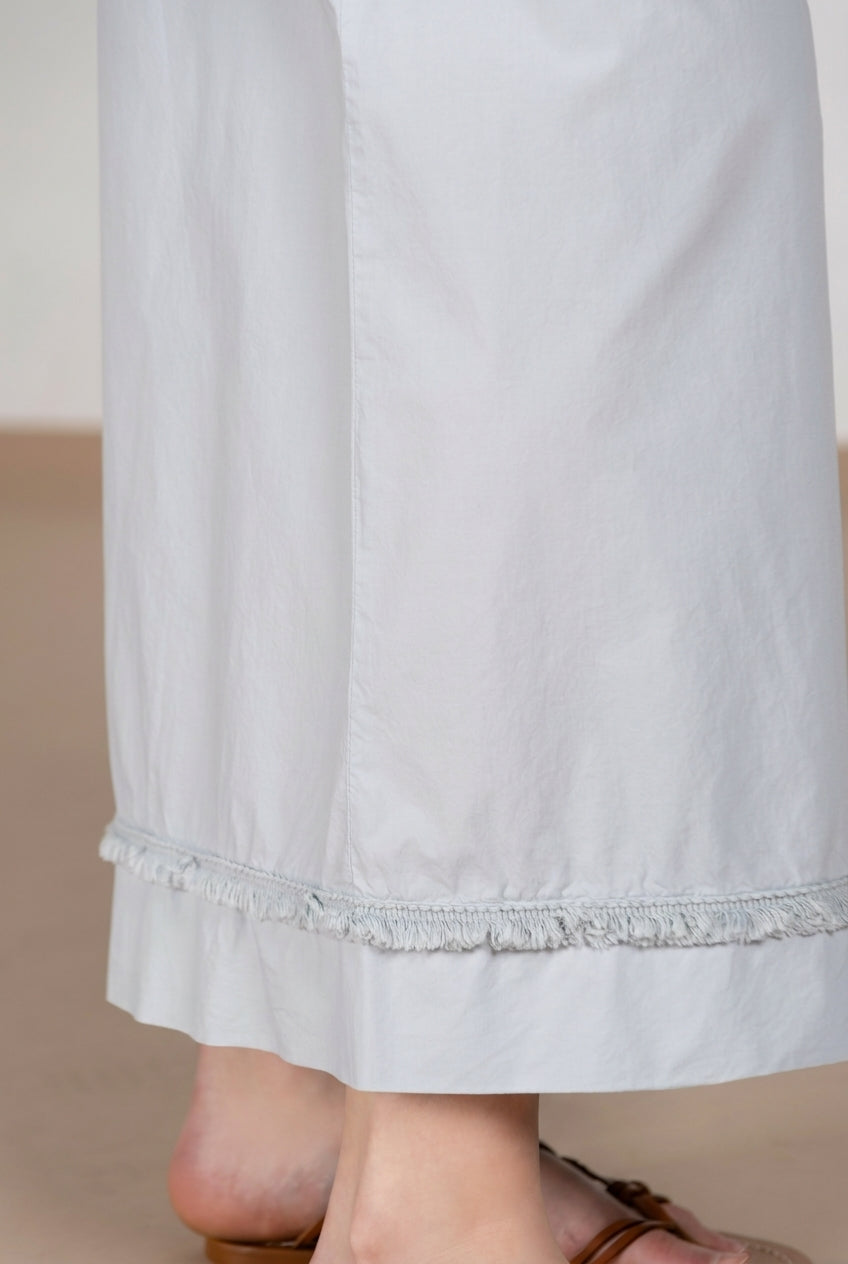 Portofino Cropped pantalone chino jogger donna in popeline wide leg