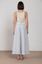 Portofino Cropped pantalone chino jogger donna in popeline wide leg