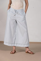 Portofino Cropped pantalone chino jogger donna in popeline wide leg