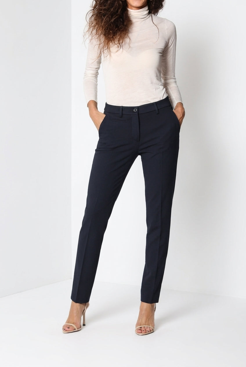 New York Slim pantalone chino donna in jersey tecnico slim fit ①