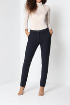 New York Slim pantalone chino donna in jersey tecnico slim fit ①