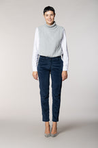 New York Slim pantalone chino donna in velluto a coste slim fit