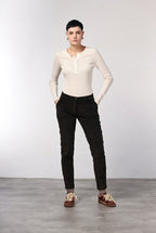 New York Slim Damen-Chinohose aus Breitcord, Slim Fit ①