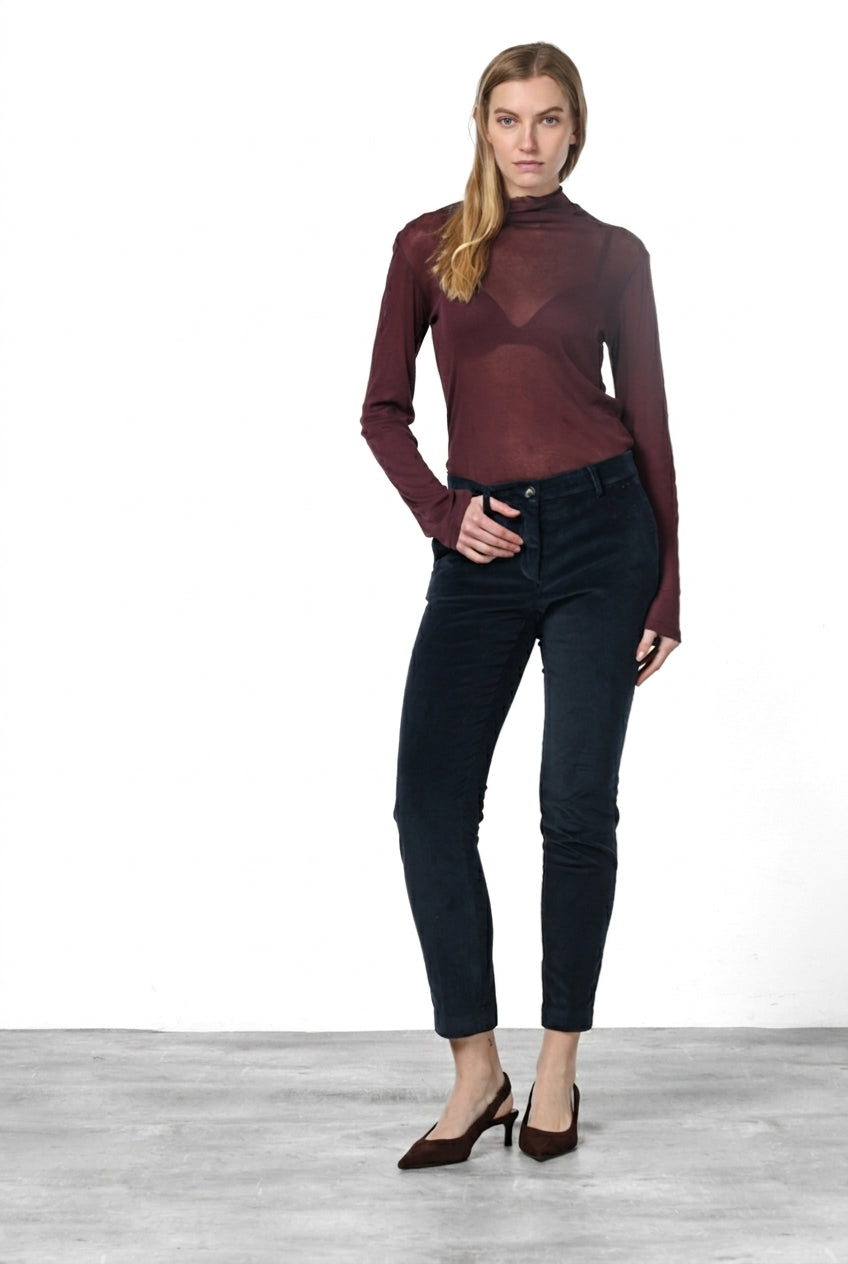 New York Slim Damen-Chinohose aus Breitcord, Slim Fit ①