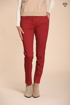 New York Slim pantalone chino donna in raso slim fit ①