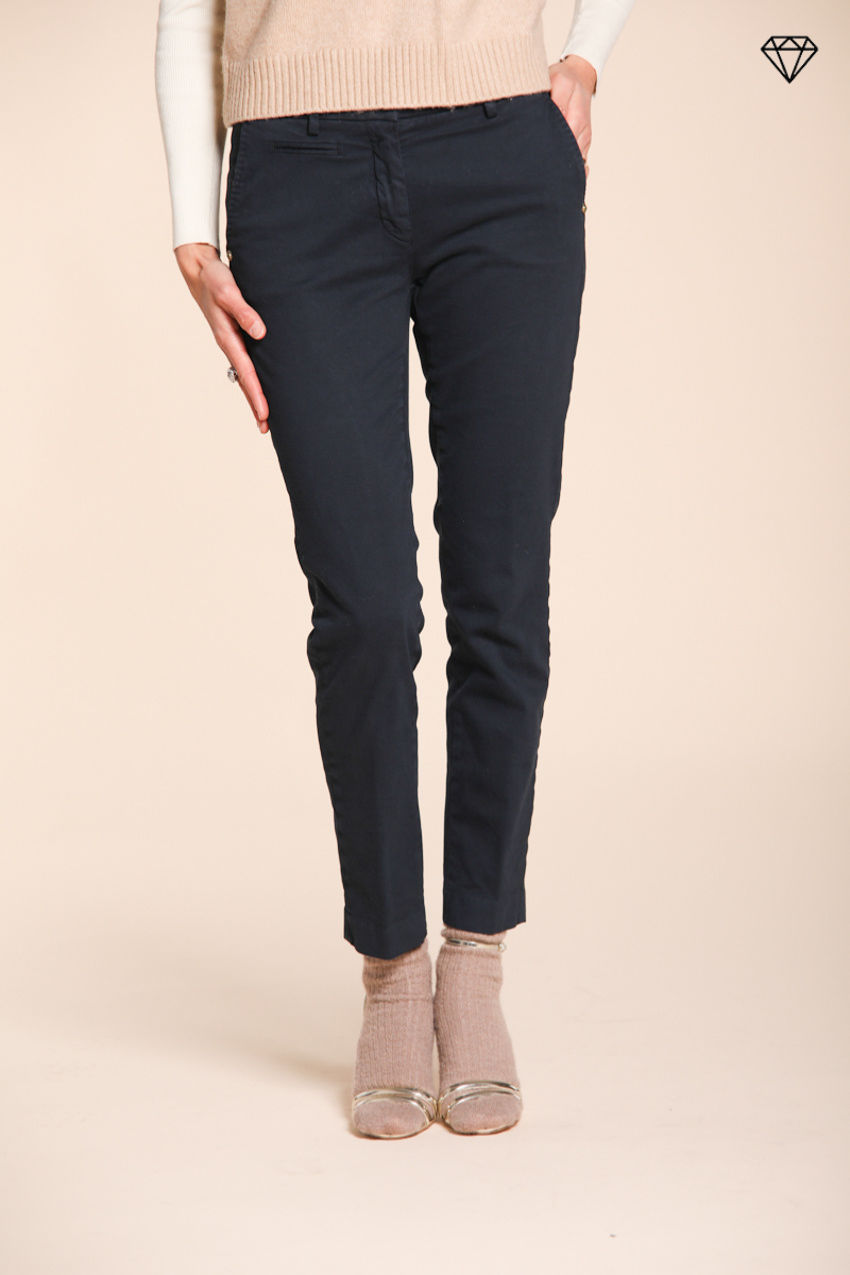 New York Slim pantalone chino donna in raso slim fit ①
