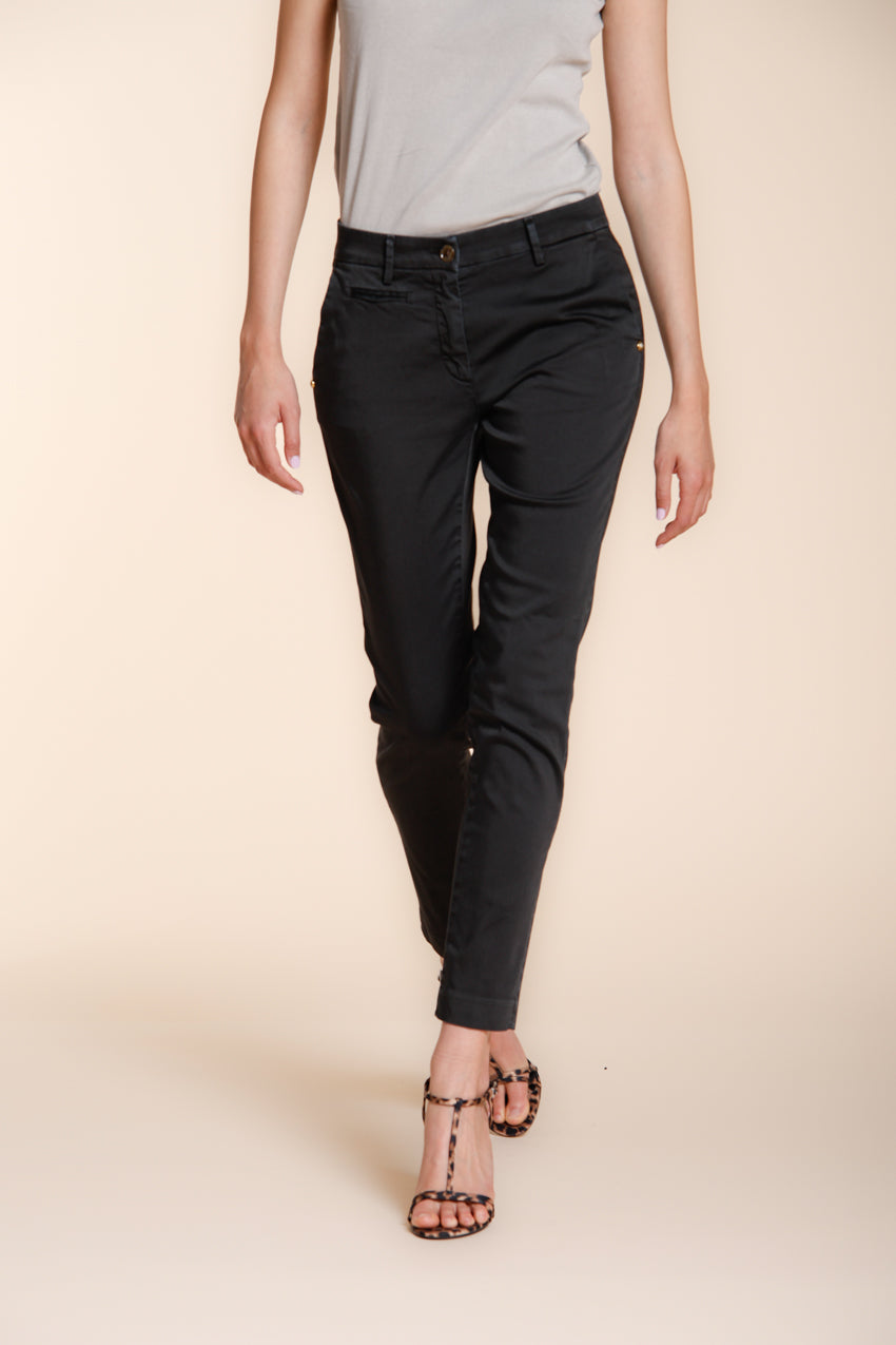 New York Slim Damen Chino Hose aus Stretch-Satin slim fit ①