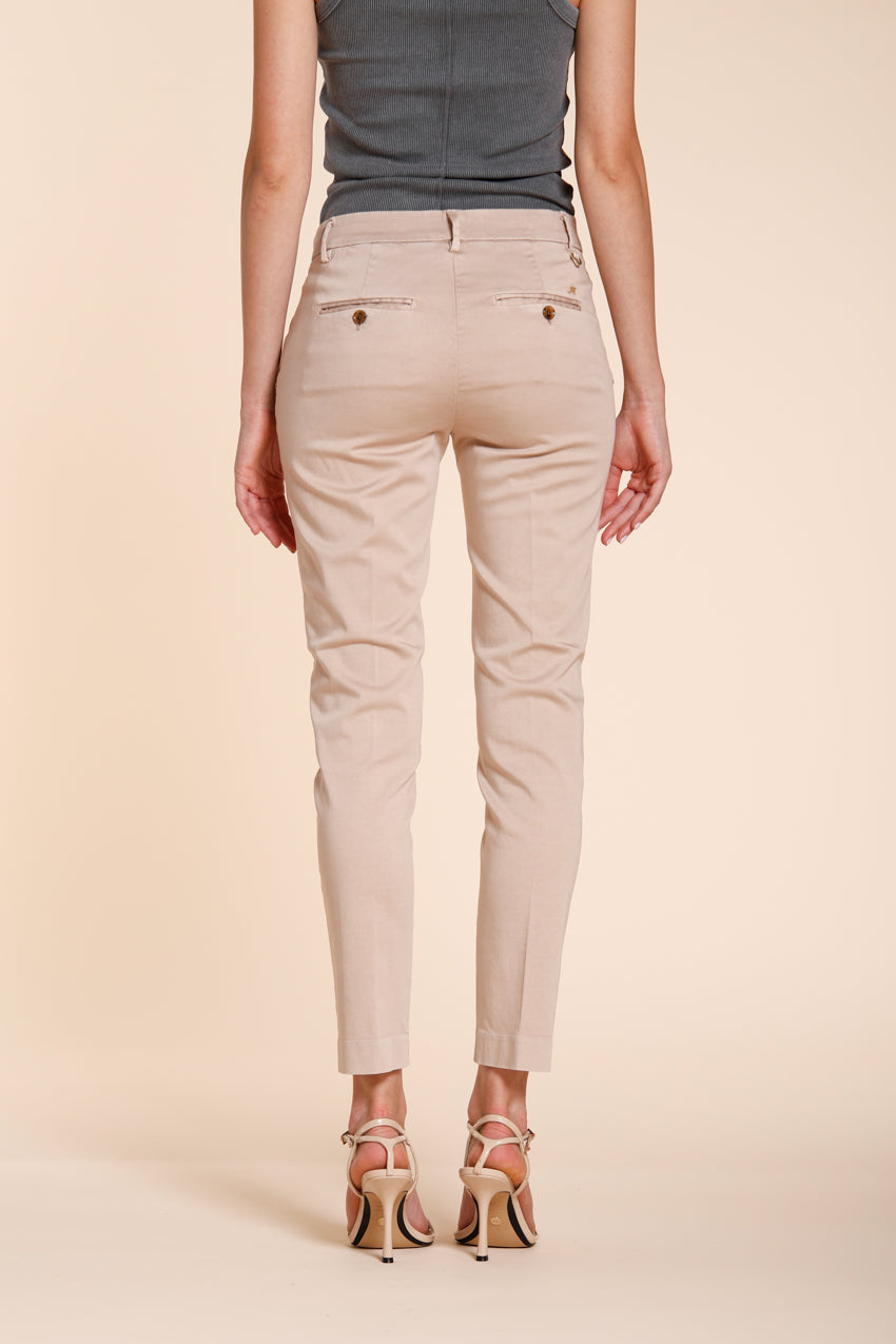 New York Slim pantalone chino donna in raso stretch slim fit ①