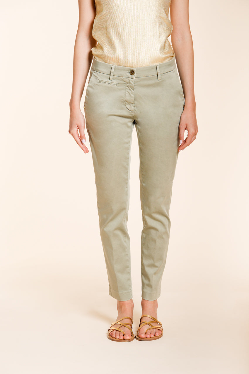 New York Slim Damen Chino Hose aus Stretch-Satin slim fit ①