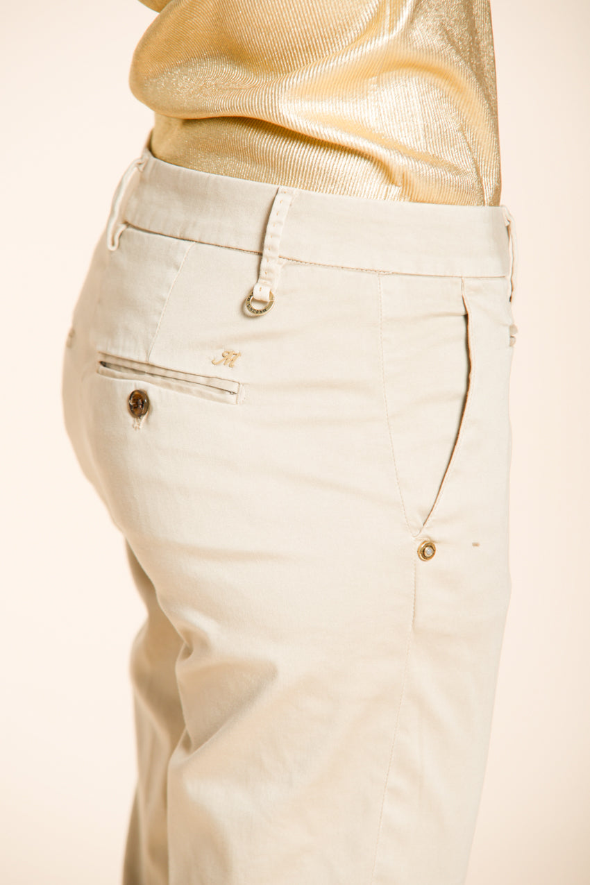 New York Slim pantalone chino donna in raso stretch slim fit ①