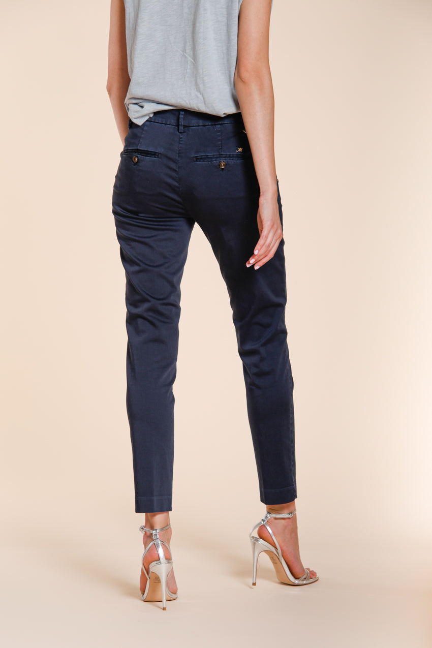 New York Slim pantalone chino donna in raso stretch slim fit ①