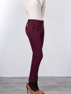 New York Slim pantalone chino donna in raso slim fit ①