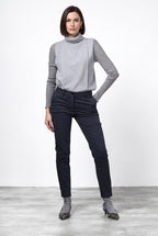 New York Slim pantalone chino donna in raso slim fit ①