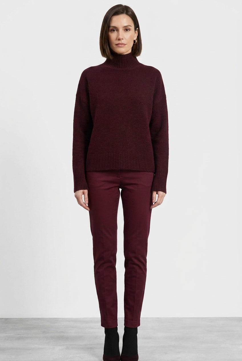 New York Slim pantalone chino donna in raso slim fit ①