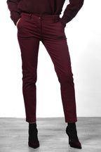 New York Slim pantalone chino donna in raso slim fit ①