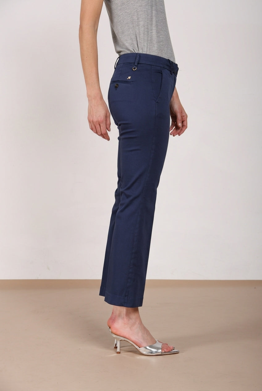 New York Trumpet Hose Chino Damen aus Stretch Satin slim fit