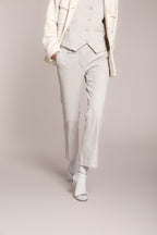 Foto 3 New York Trumpet pantalone chino donna in jersey con fantasia spigata slim fit