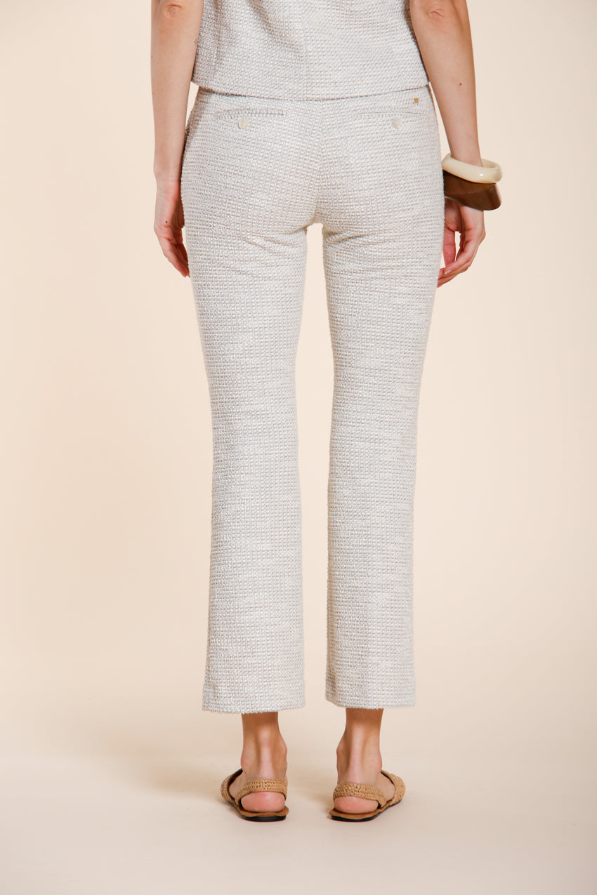 New York Trumpet pantalone chino donna in jersey trama a chicco di riso slim fit