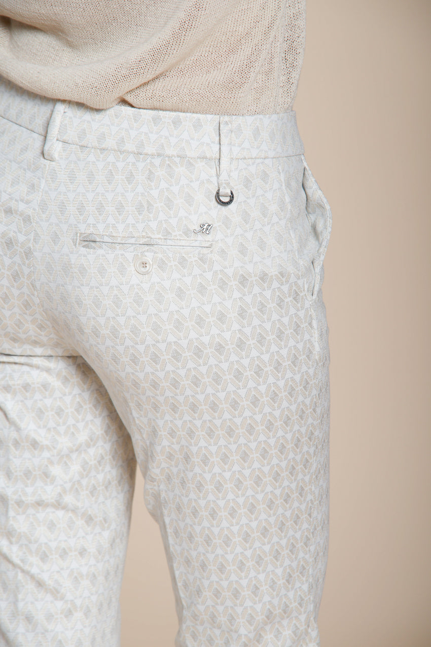 New York Trumpet Hose Chino Damen aus Jersey Rautenmuster slim fit