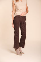 New York Trumpet pantalone chino donna in gabardina slim fit