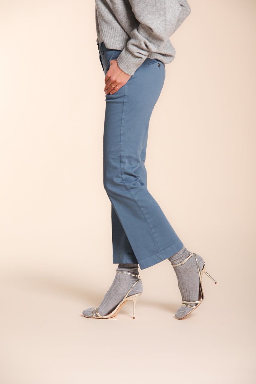 New York Trumpet pantalone chino donna in gabardina slim fit