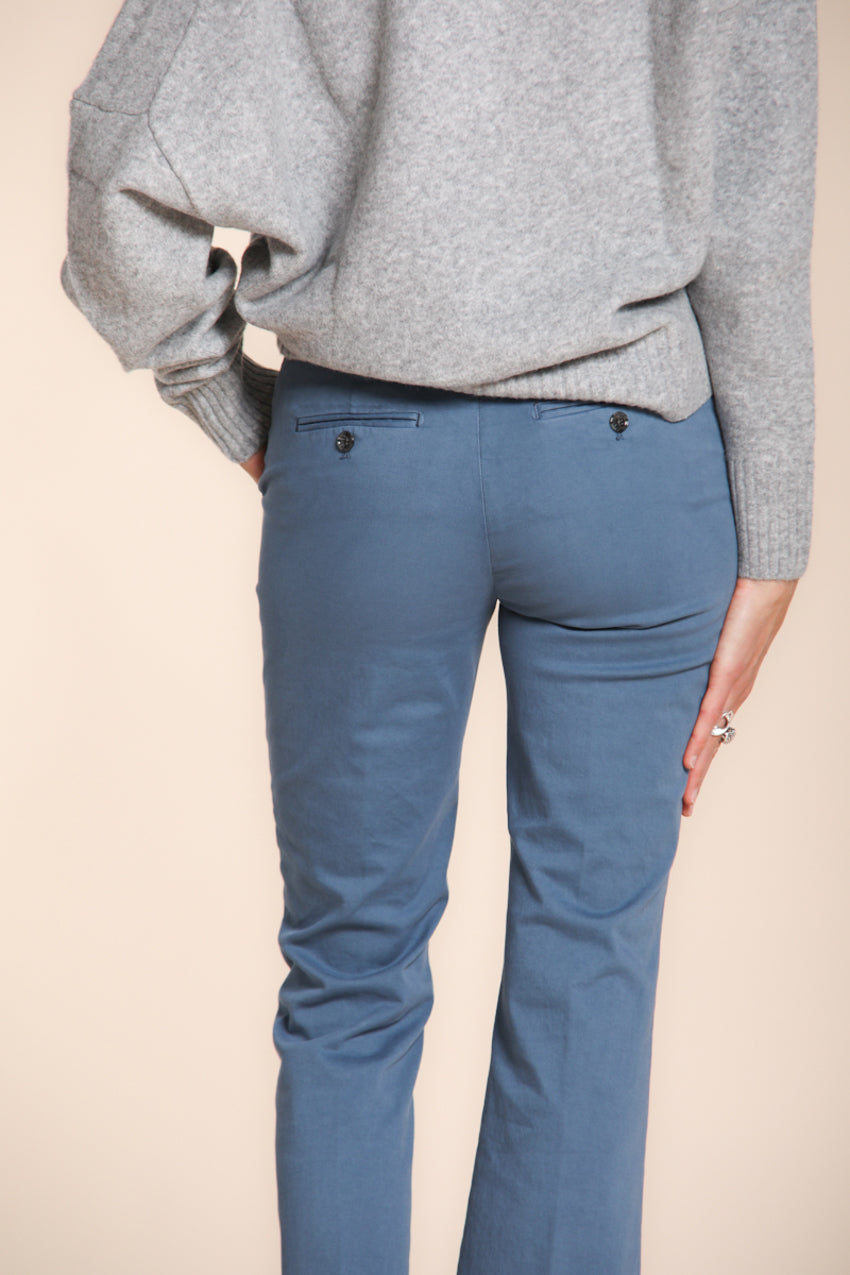 New York Trumpet pantalone chino donna in gabardina slim fit