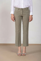New York Trumpet Hose Chino Damen aus Natté slim fit