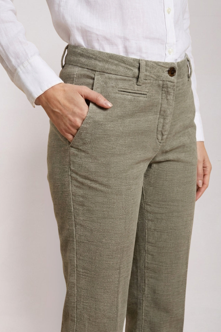 New York Trumpet pantalone chino donna in stuoia slim fit