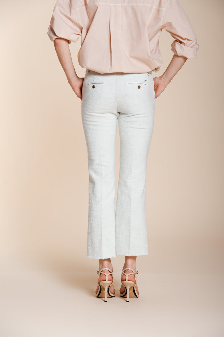New York Trumpet Hose Chino Damen aus Natté slim fit