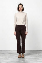 New York Trumpet Damen-Chinohose aus Gabardine, Slim Fit ①
