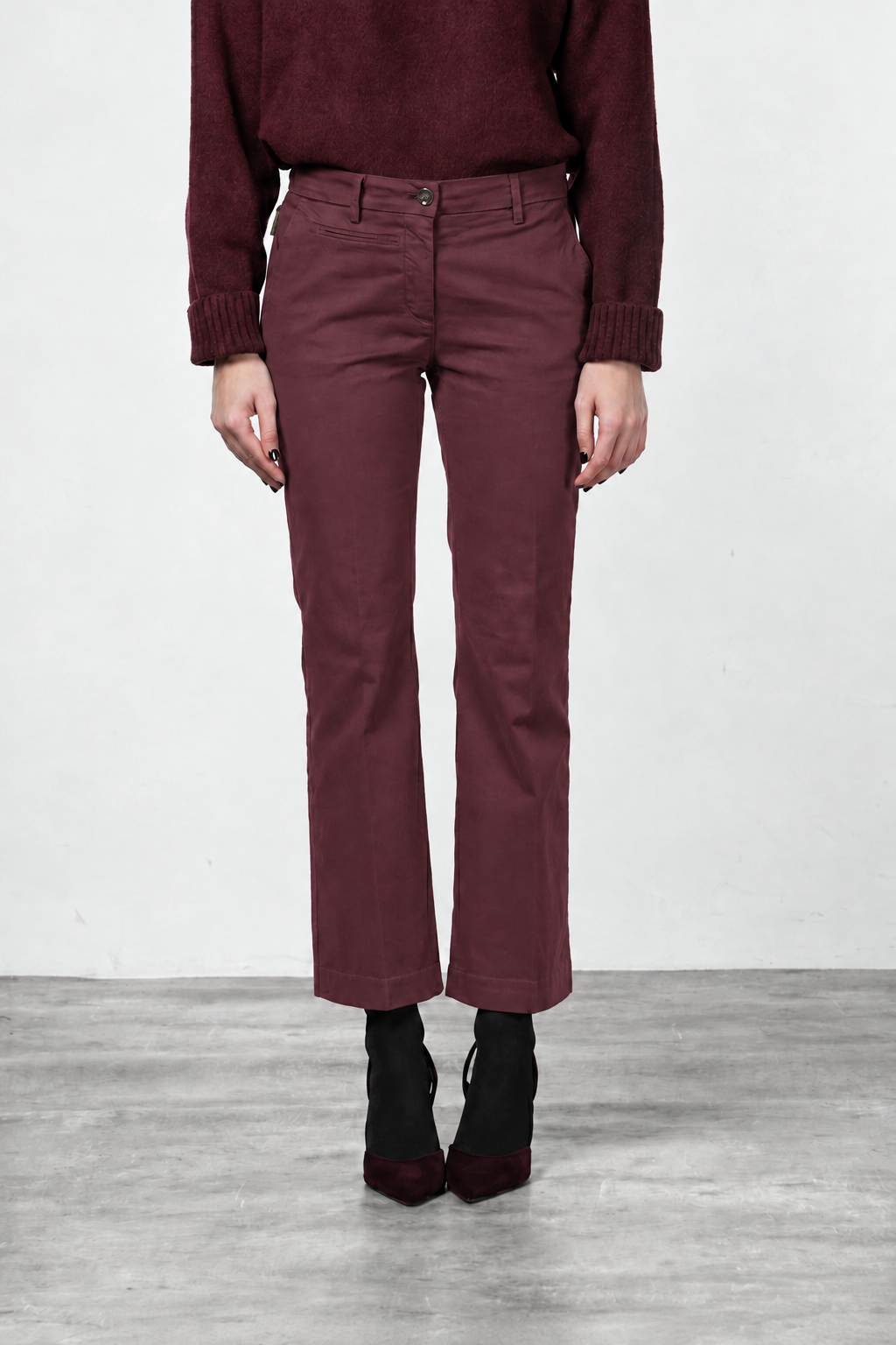 New York Trumpet Chinohose für Damen aus Gabardine mit slim fit ①