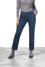 New York Trumpet pantalone chino donna in gabardina slim fit ①