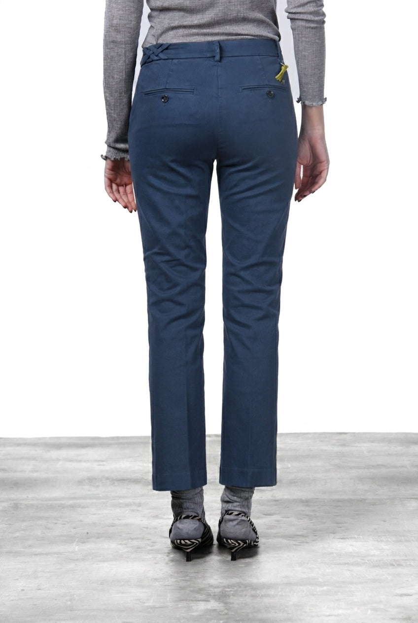 New York Trumpet pantalone chino donna in gabardina slim fit ①