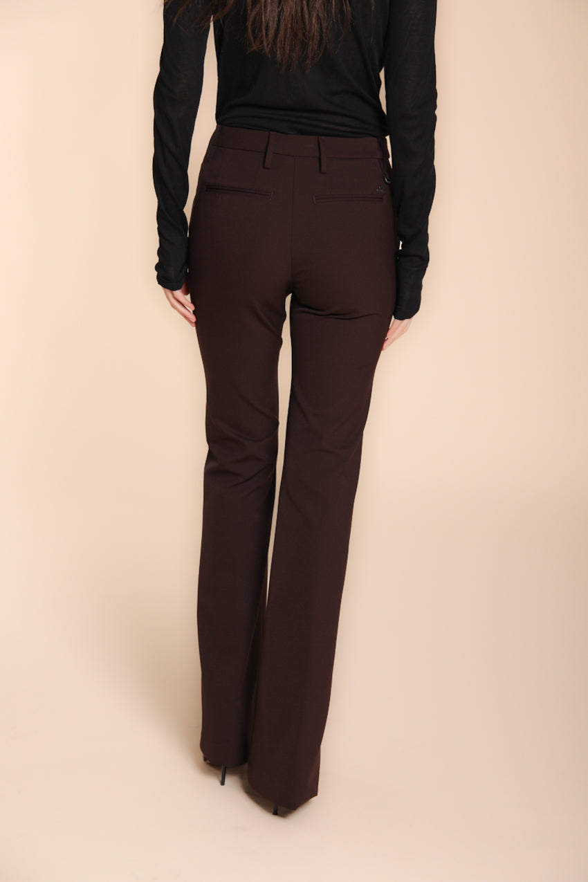 Foto 5 New York Flare pantalone chino donna in jersey stretch slim fit