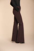 Foto 2 New York Flare pantalone chino donna in jersey stretch slim fit