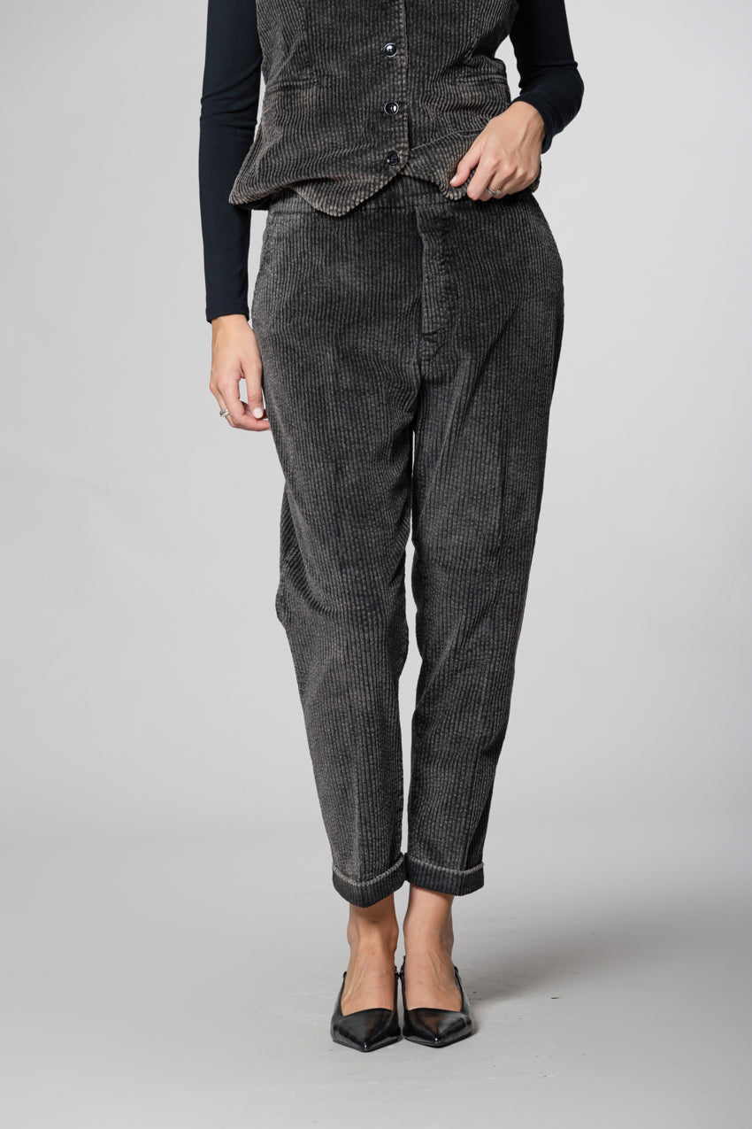 Malibu Jogger City pantaloni chino donna in velluto a coste relaxed fit