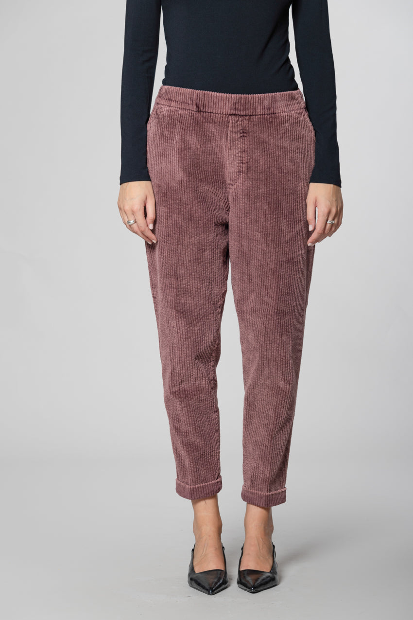 Malibu Jogger City pantaloni chino donna in velluto a coste relaxed fit