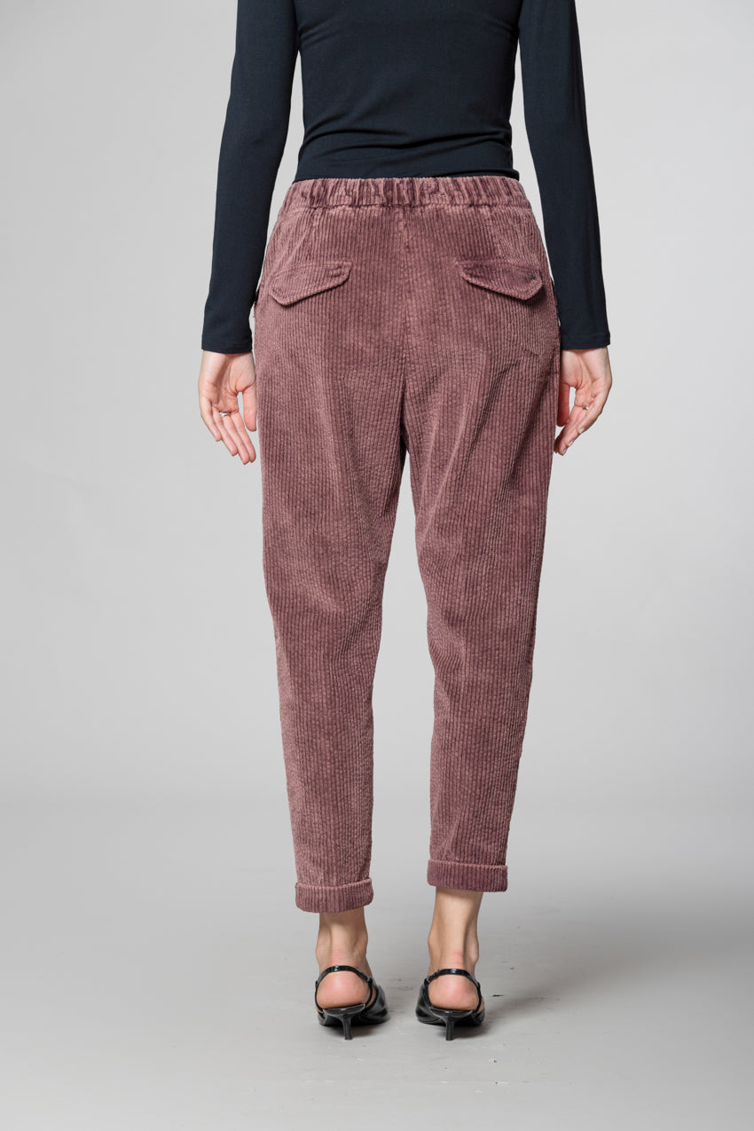 Malibu Jogger City pantaloni chino donna in velluto a coste relaxed fit