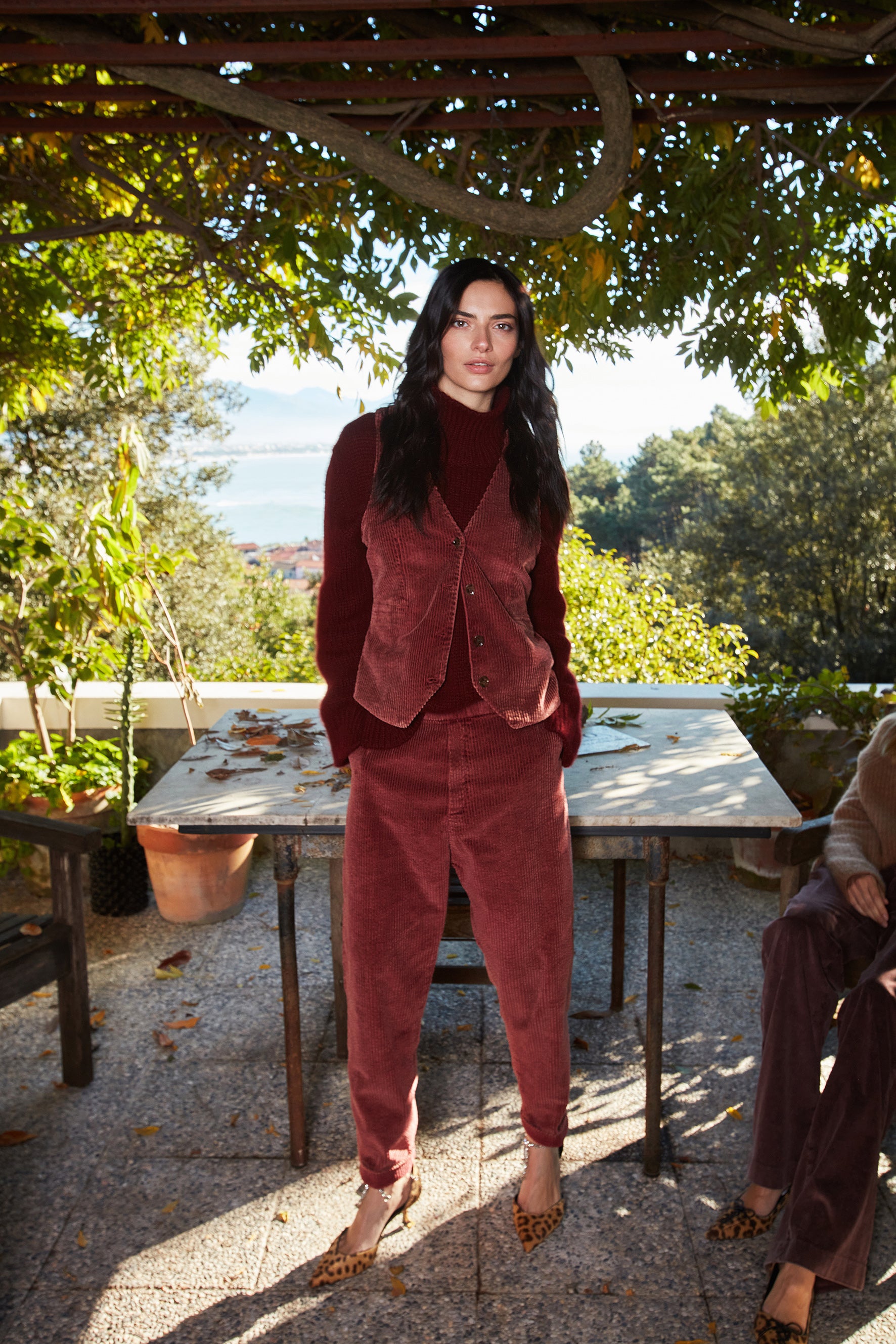 Malibu Jogger City pantaloni chino donna in velluto a coste relaxed fit