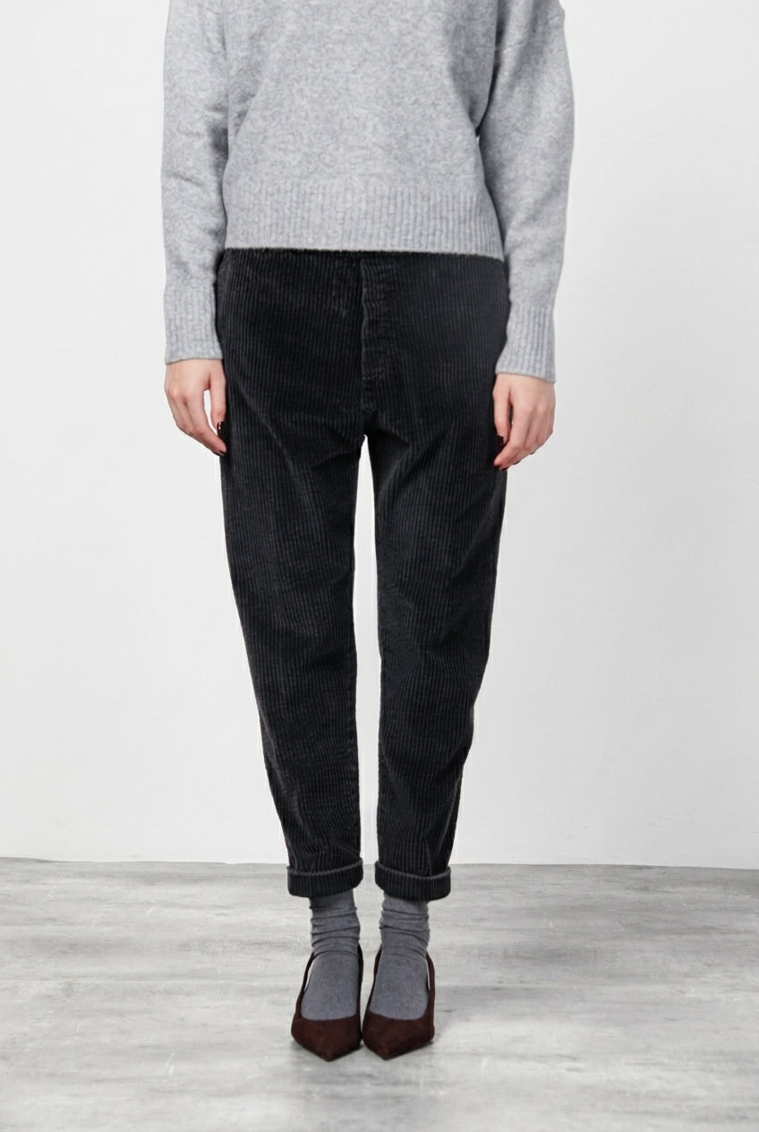 Malibu Jogger City pantalone chino donna in velluto a costa larga relaxed fit