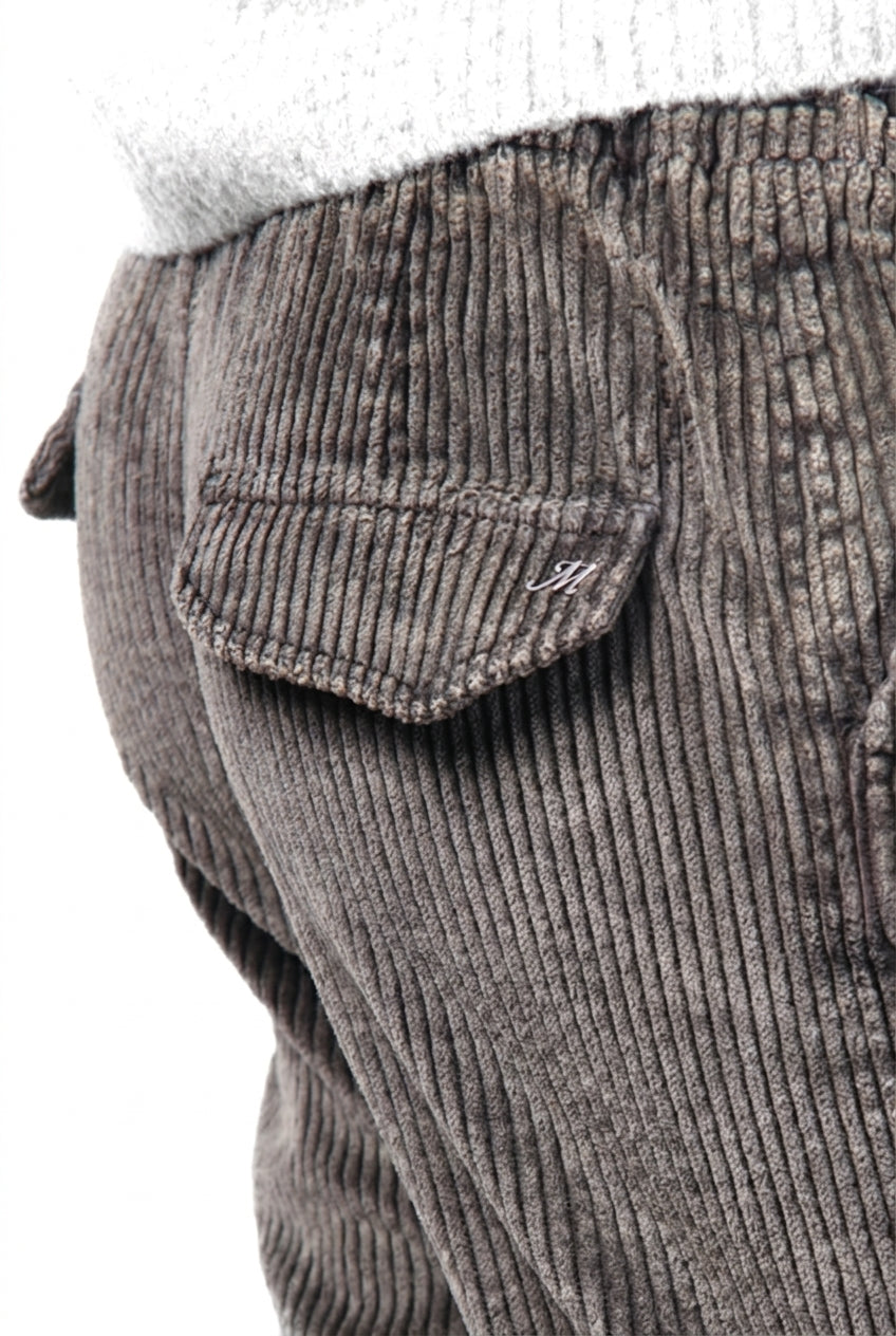 Malibu Jogger City pantalone chino donna in velluto a costa larga relaxed fit