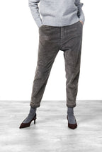 Malibu Jogger City pantalone chino donna in velluto a costa larga relaxed fit