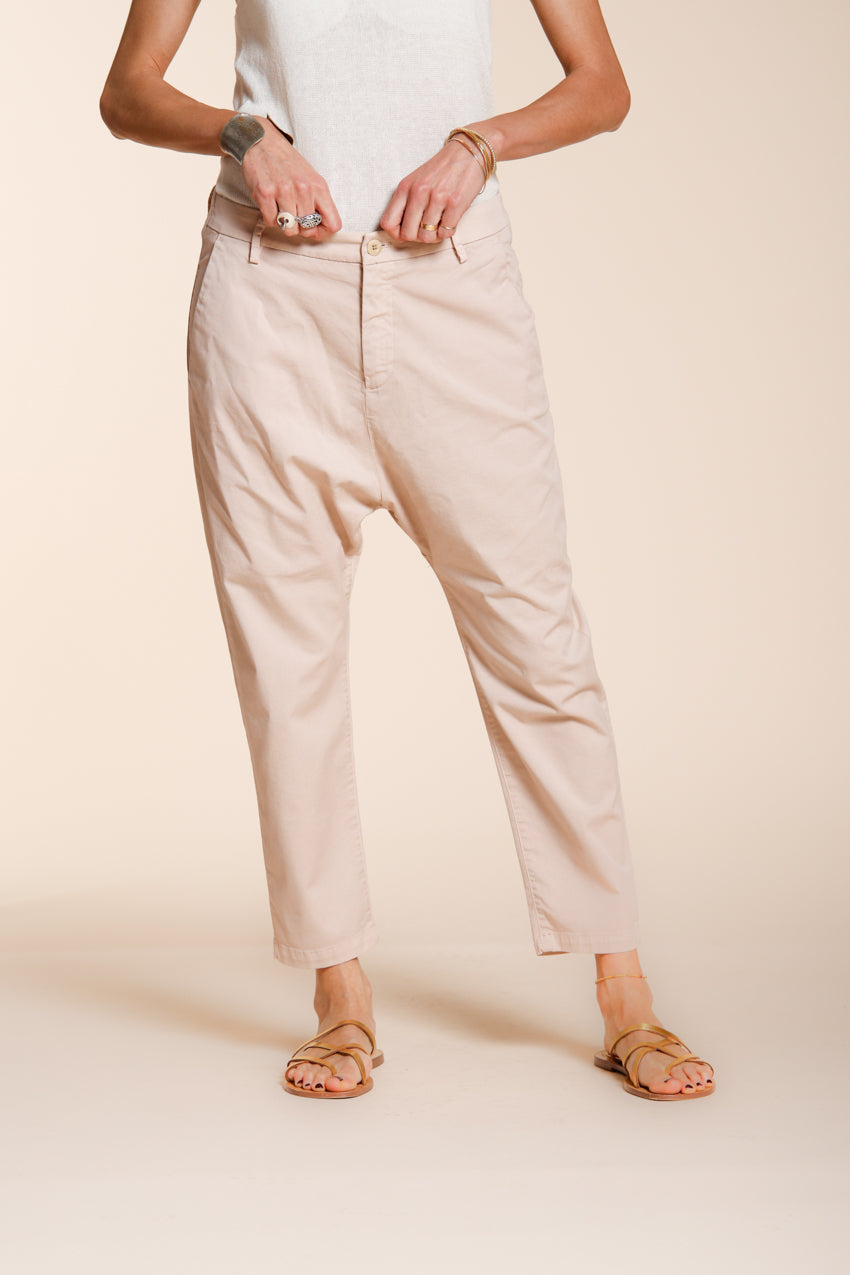 Malibu Jogger pantalone chino donna in gabardina carrot fit