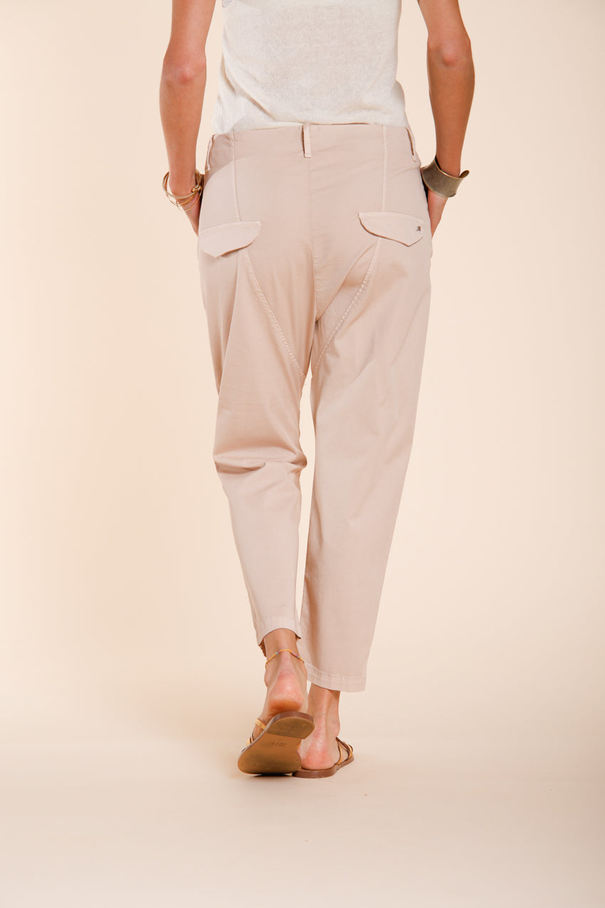 Malibu Jogger pantalone chino donna in gabardina carrot fit