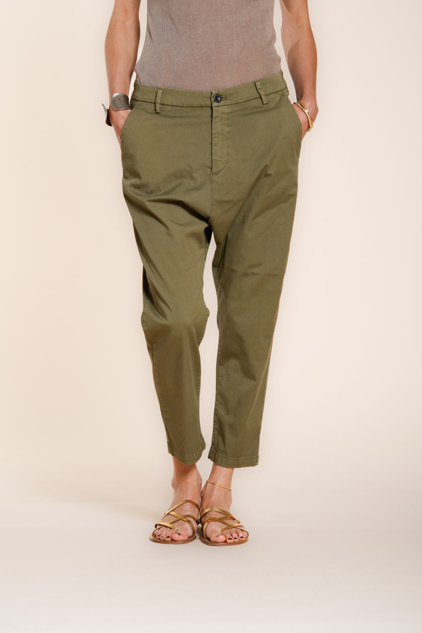 Malibu Jogger Hose Chino Damen aus Gabardine carrot fit