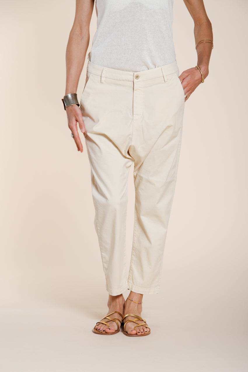 Malibu Jogger pantalone chino donna in gabardina carrot fit